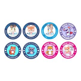 Naklejki  - "DZIELNY PACJENT"  - 20 sztuk