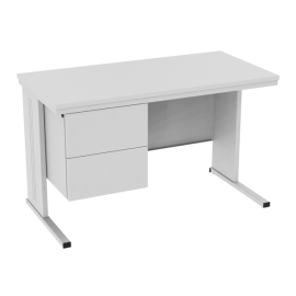 Biurko lekarskie, metalowe, 2 szuflady, BIM 212S