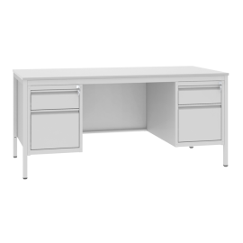 Biurko metalowe, biurowe/lekarskie, 4 szuflady, 740 mm x 1600 mm x 800 mm, BIM 052ST