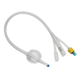Cewnik Foley'a trójdrożny z plastikową zastawką , 100% SLIKON, kontrast RTG, z balonem 30ml, dł.400mm, sterylny