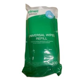 Clinell Universal Wipes wkład (100 szt.) - chusteczki do dezynfekcji powierzchni