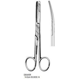 Nożyczki DEAVER  tępo/tępe, zagięte - długość 14 cm 
