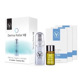 YASUMI - Derma Roller V2 - 0,25 mm +  Dry Skin Ampułka 3 ml - 3 szt. - Mezoterapia mikroigłowa