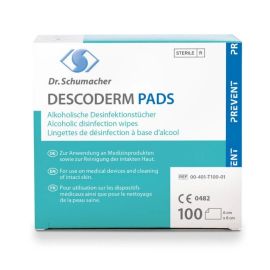 Descoderm Pads - sterylne chusteczki do dezynfekcji na bazie alkoholu 100 szt.