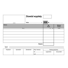 Dowód wypłaty KW