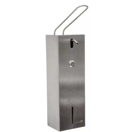 Dozownik łokciowy na mydło, żel, płyn dezynfekujący, ścienny, ze stali nierdzewnej - 1000 ml / 1L