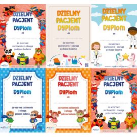 Dyplom - DZIELNY PACJENT  10 sztuk