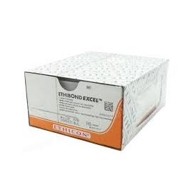 Szew niewchłanialny Ethibond Excel W6977; rozm. 2/0 ; igła okrągło-tnąca 26mm - 1/2 koła ; dł. 90 cm ; zielona;