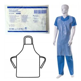 Fartuch foliowy 71 x 116 cm, niejałowy, pakowany indywidualnie, Zarys - op. 100 szt.