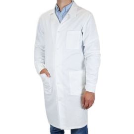 Fartuch laboratoryjny męski biały na guziki (dla studentów) - rożne rozmiary
