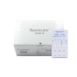 Test antygenowy Combo Fluorecare 4 w 1, Grypa A/B + COVID-19 + RSV Ag, wymaz z nosa + bufor - op. 25 szt.