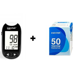 Glukometr Everchek w zestawie z paskami