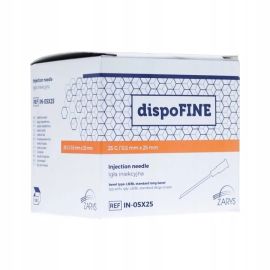 Igła jednorazowa sterylna dispoFINE - op. 100'-0,5x25 25G (pomarańczowy)