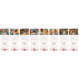 Kalendarz trójdzielny, ścienny  - 1 sztuka