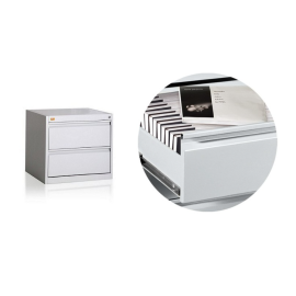 Szafa kartotekowa na koperty B5/karty pacjenta, 2 szuflady, 2-rzędowa, na stopkach regulacyjnych, KOP/2s