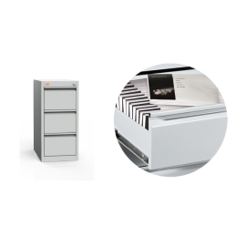 Szafa kartotekowa na koperty B5/karty pacjenta, 3 szuflady, 1-rzędowa, na stopkach regulacyjnych, KOP/3/1s