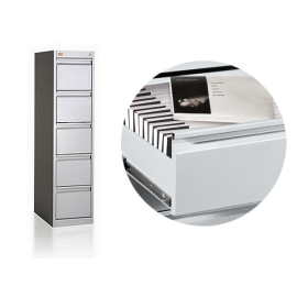 Szafa kartotekowa na koperty B5/karty pacjenta, 5 szuflad, 1-rzędowa, na stopkach regulacyjnych, KOP/5/1s