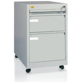 Szafka przybiurkowa, kontener, 3 szuflady, na kółkach jezdnych, KB/3