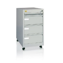 Kontener przybiurkowy, 4 szuflady, na kółkach jezdnych, KB/4
