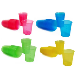 Kieliszki do leków, 30 ml, plastikowe, jednorazowe, kolorowe
