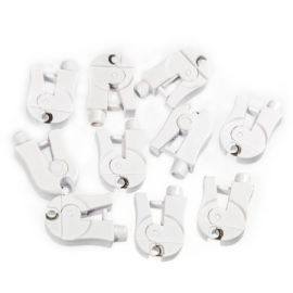 Klamry do kabli EKG w kolorze białym - op. 10szt.