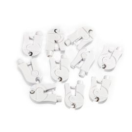 Klamry do kabli EKG w kolorze białym, 1 opk. - 10 szt.