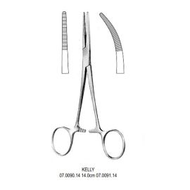 Kleszczyki hemostatyczne Kelly - długość 14 cm 