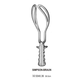 Kleszcze porodowe Simpson-Braun dł. 36cm
