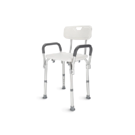 Krzesło pod prysznic z oparciem i podłokietnikami