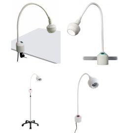 Lampa Badawczo-Zabiegowa bezcieniowa FHL-2 LED, bezdotykowy wyłącznik z DŁUŻSZĄ gęsią szyją - różne wersje