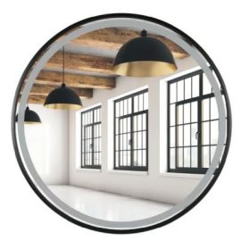 Lustro ścienne SCANDI 80 cm LED czarny mat