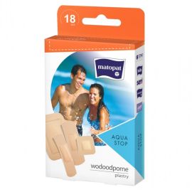 MATOPAT AQUA STOP - wodoodporne plastry z opatrunkiem - 18szt.