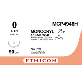 Szew wchłanialny Monocryl Plus  MCP4946H rozm. 0 ; 90cm ; 1/2koła okrągła ; CT-1