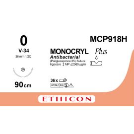 Szew wchłanialny Monocryl Plus  MCP918H rozm. 0 ; 90cm ; 1/2koła okr-tn ; V-34