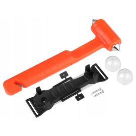 Młotek bezpieczeństwa do bicia szyb i cięcia pasów