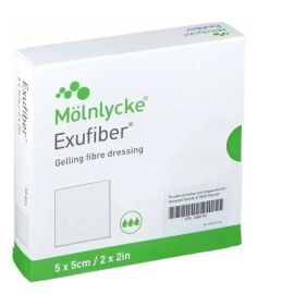 Exufiber® Opatrunek żelujący z włókien 5 cm x 5 cm, 1 szt.
