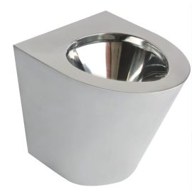 Miska ustępowa WC stojąca stal szlachetna matowa