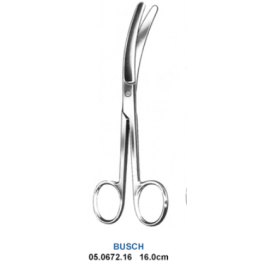 Nożyczki do cięcia pępowiny BUSCH jednorazowe 16 cm - STERYLNE, METALOWE