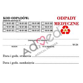 Etykiety na odpady medyczne 4 szt