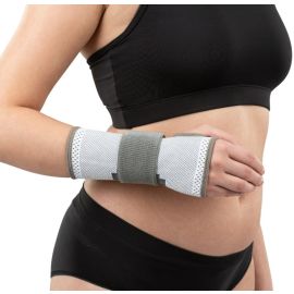 Opaska elastyczna stawu nadgarstkowego z szyną i pasem dociągowym, szara, TGO-C OSN 407