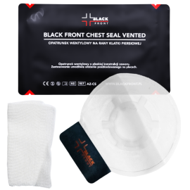 Opatrunek wentylowy, zastawkowy, Black Front Chest Seal Vented