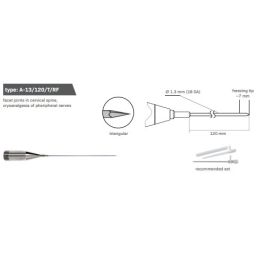 Sonda kriochirurgiczna  T z neruostymulacją do kriolezji, 120 mm do aparatów Cryo-S,  A-13/120/T/RF
