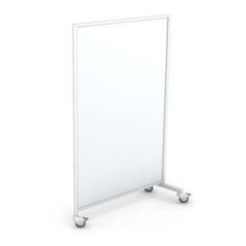 Parawan mobilny jednoskrzydłowy - PJ-01ST 100/PC  - 100x170 cm, wyposażony w koła w obudowie stalowej ocynkowanej  