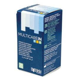 Paski testowe do pomiaru cholesterolu MultiCareIn BSI - op. 25 szt.