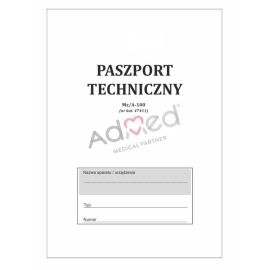 Paszport techniczny - druk zgodny ze wzorem MZ/A-100