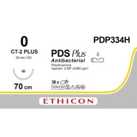 Szew wchłanialny syntetyczny PDS PLUS PDP334H rozm. 0 ; igła 26 mm - 1/2 koła wzmocniona ; dł. 70 cm ; fioletowy,
