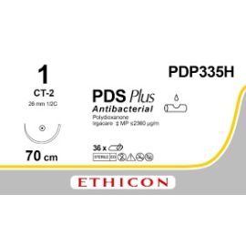 Szew wchłanialny syntetyczny PDS PLUS PDP335H rozm.1 ; 70cm ; 1/2koła okrągła ; CT-2 ;  fioletowy,