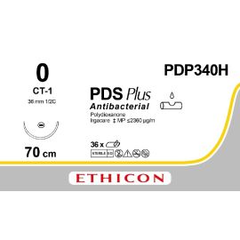 Szew wchłanialny syntetyczny PDS II PDP340H rozm. 1/0 ; igła okrągła 36mm ; 70cm ; fioletowy,