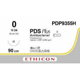 Szew wchłanialny syntetyczny PDS PLUS PDP9255H rozm. 0 ;igła 48 mm - 1/2 koła wzmocniona ; dł. 90 cm ; fioletowy,