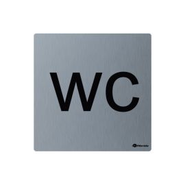 Piktogram ze stali nierdzewnej - WC
